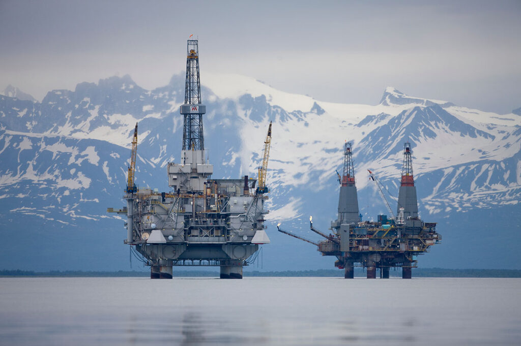 Offshore Oil Rigs, Cook Inlet, Alaska